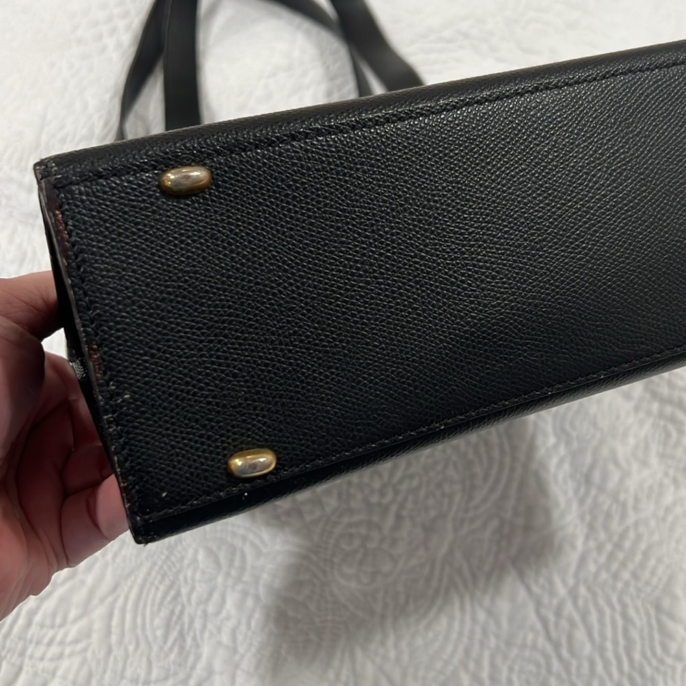 Celine Black Leather Bag with Gold Accents - Picture 8 of 16